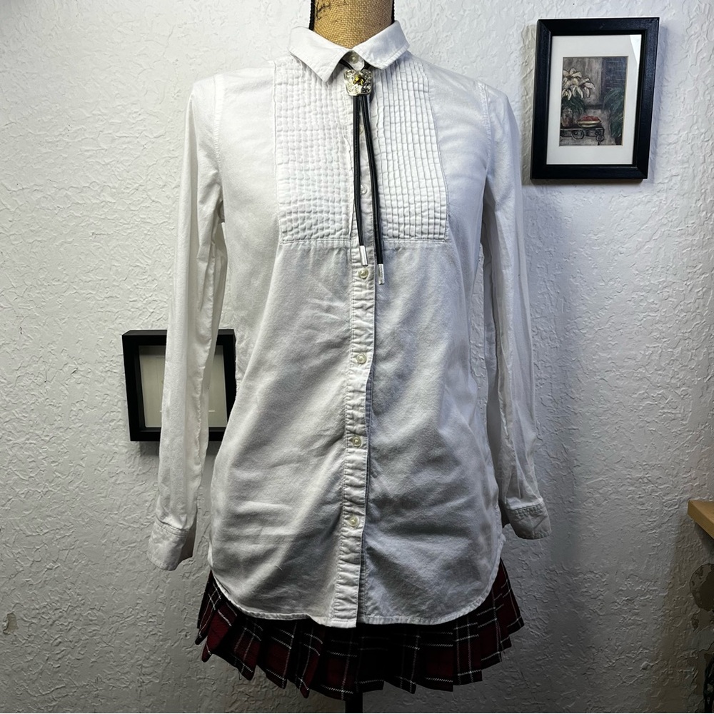 Vintage white button up blouse from old navy size small